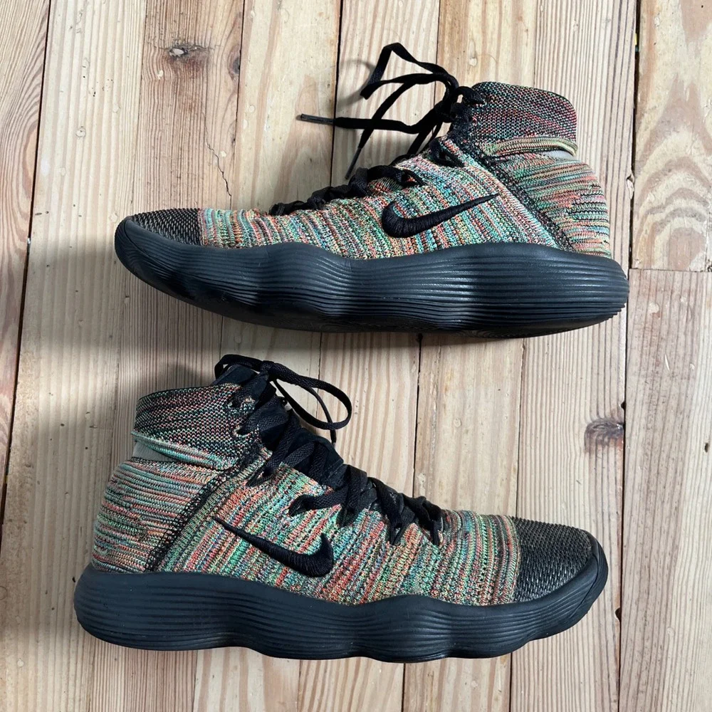 Nike React Hyperdunk 2017 Flyknit Mens 8 Multicolor Basketball Shoes 917726-006